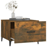 vidaXL Coffee Table with Metal Legs 50x50x40 cm White