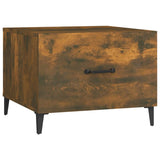 vidaXL Coffee Table with Metal Legs 50x50x40 cm White