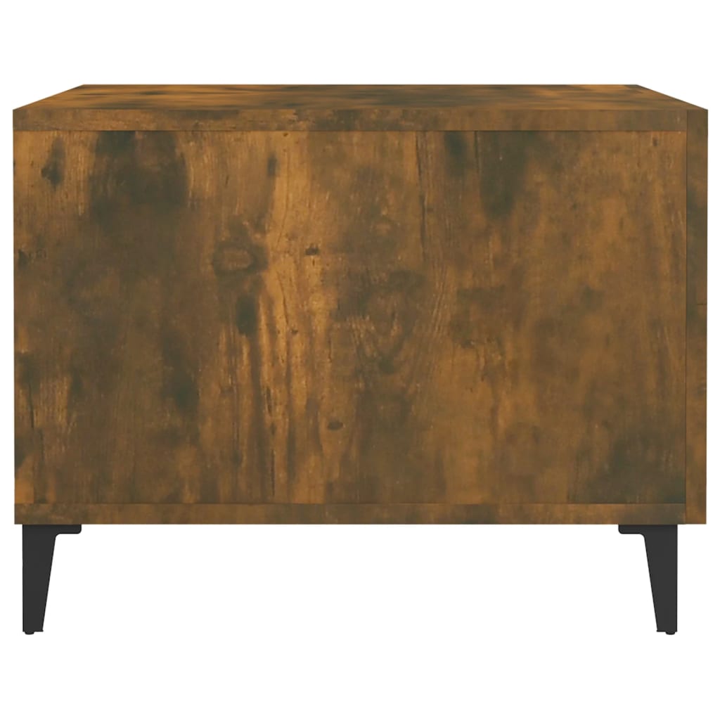 vidaXL Coffee Table with Metal Legs 50x50x40 cm White