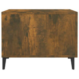 vidaXL Coffee Table with Metal Legs 50x50x40 cm White