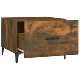 vidaXL Coffee Table with Metal Legs 50x50x40 cm White