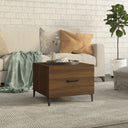 vidaXL Coffee Table with Metal Legs 50x50x40 cm White