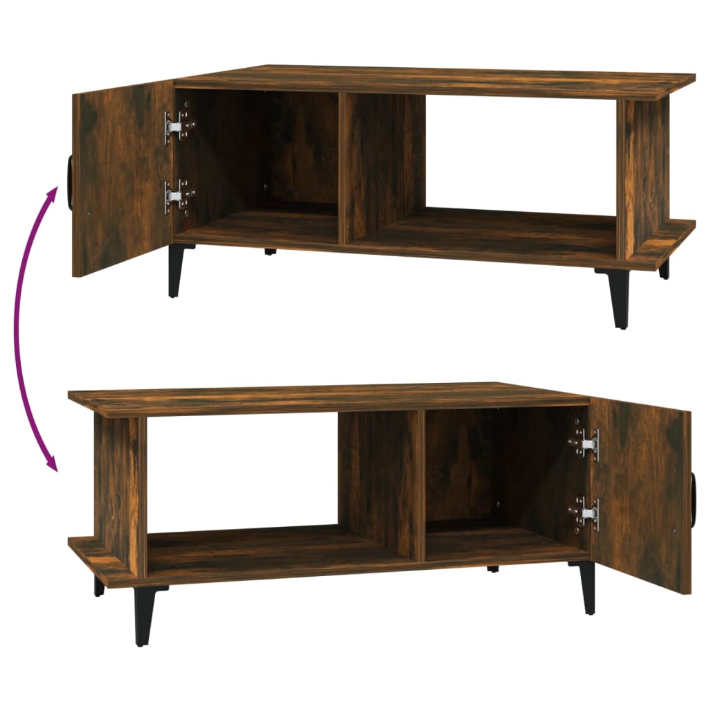 vidaXL Salontafel 90x50x40 cm bewerkt hout wit