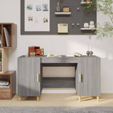 vidaXL Bureau 140x50x75 cm bewerkt hout wit