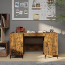 vidaXL Bureau met opslag Oudhout 140 x 50 x 75 cm Bewerkt hout
