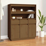 vidaXL Highboard 89x40x116.5 cm solid pine wood