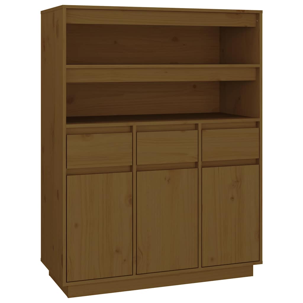 vidaXL Highboard 89x40x116.5 cm solid pine wood