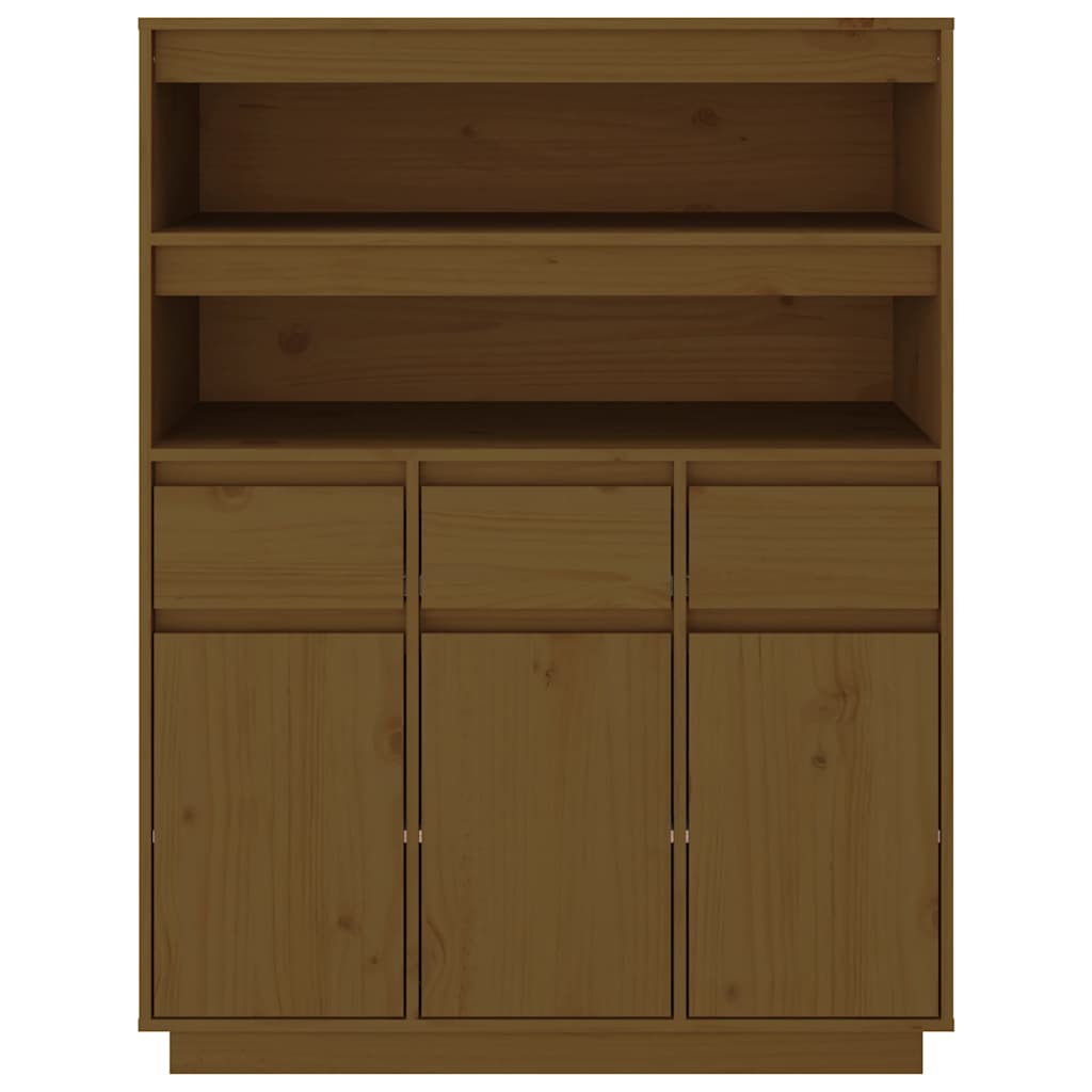 vidaXL Highboard 89x40x116.5 cm solid pine wood