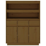 vidaXL Highboard 89x40x116.5 cm solid pine wood