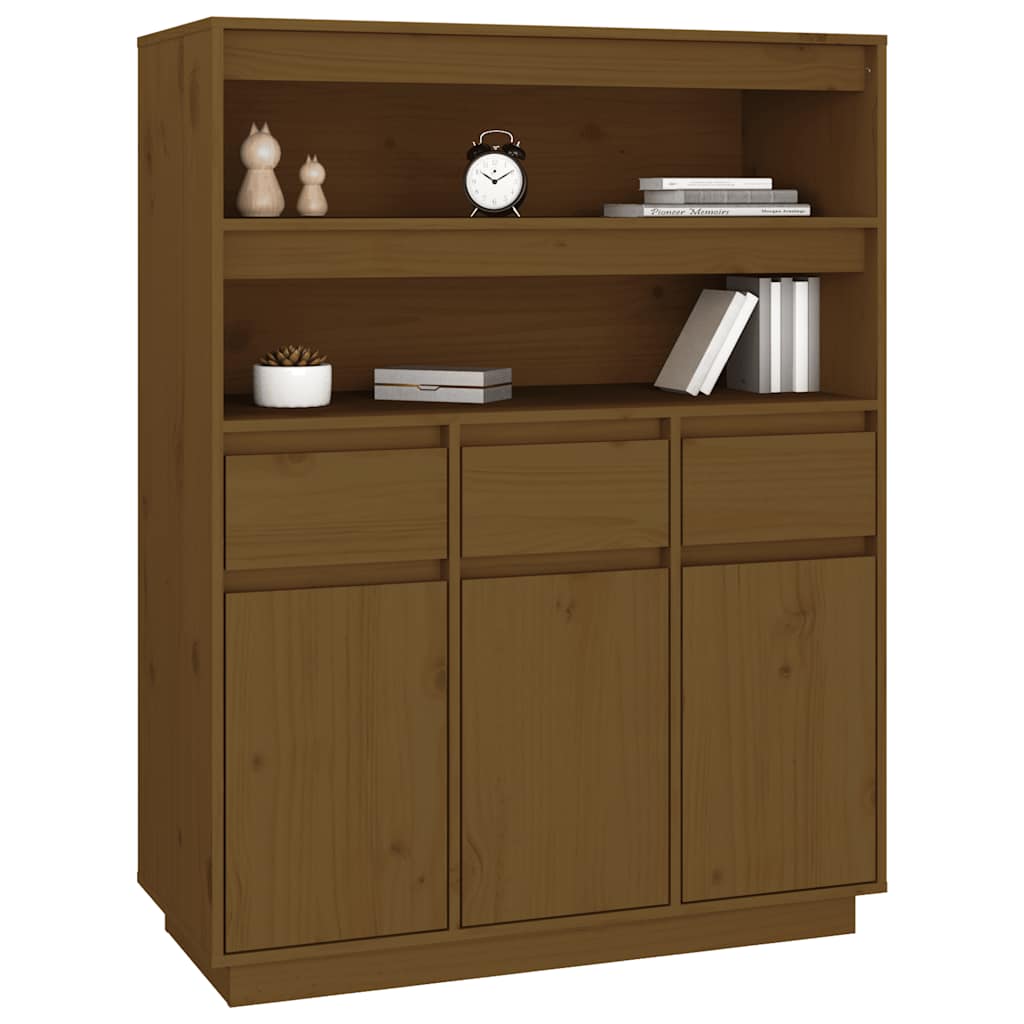vidaXL Highboard 89x40x116.5 cm solid pine wood