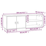 vidaXL Tv-meubel 105x34x40 cm massief grenenhout