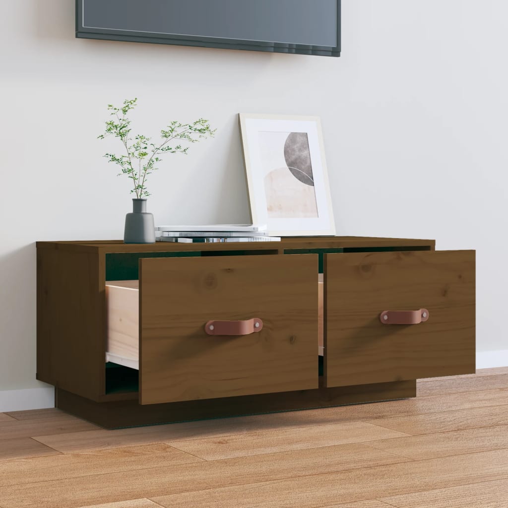 vidaXL Tv-meubel 80x34x35 cm massief grenenhout