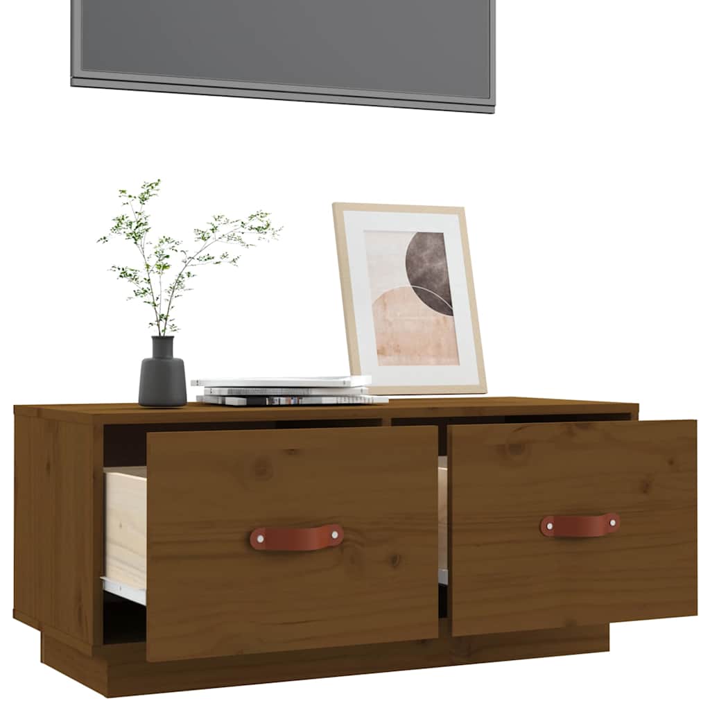 vidaXL Tv-meubel 80x34x35 cm massief grenenhout