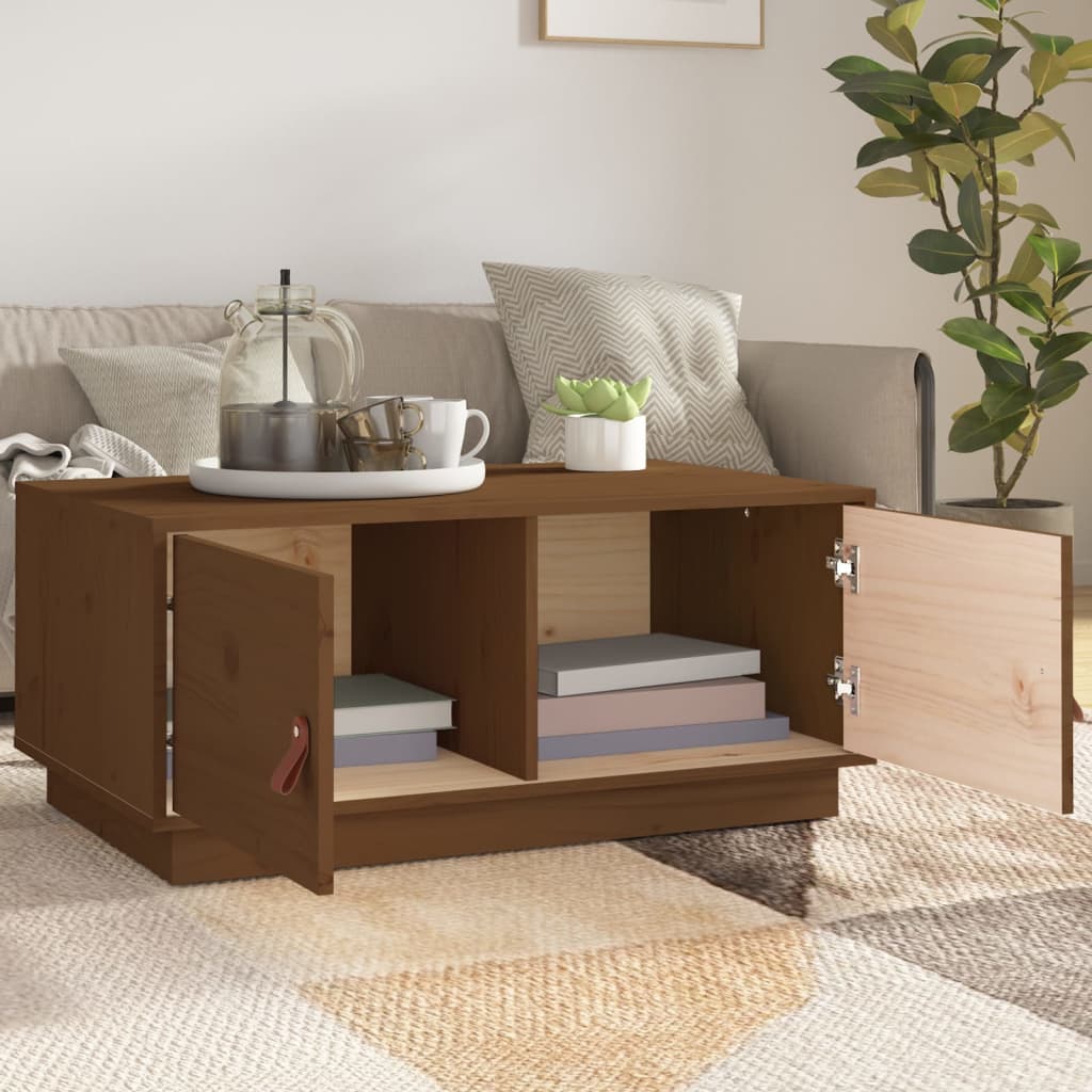 vidaXL Coffee Table 80x50x35 cm Solid Pinewood