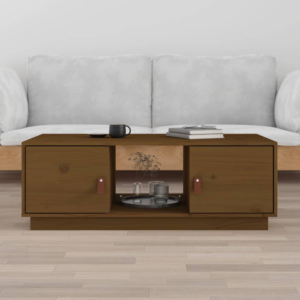 vidaXL Salontafel 100x50x35 cm massief grenenhout