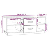 vidaXL Salontafel 100x50x41 cm massief grenenhout