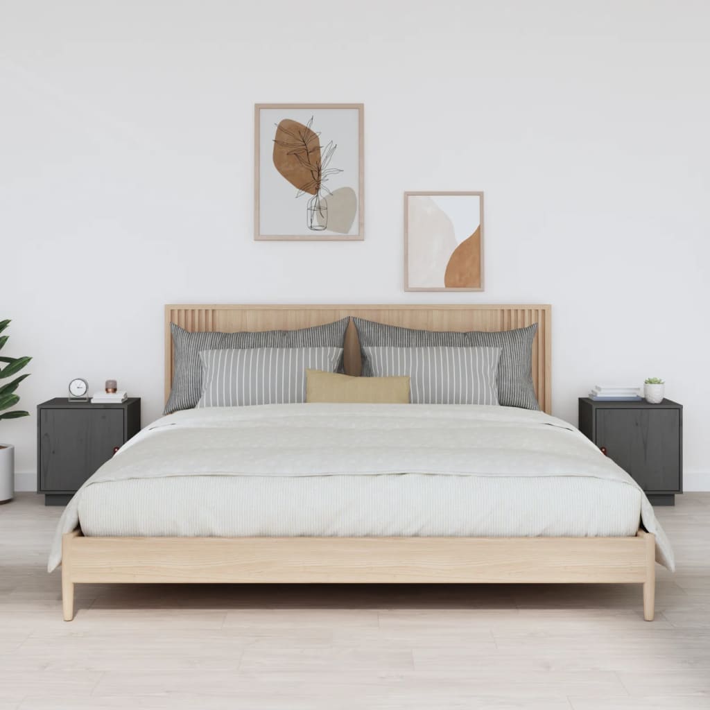 vidaXL Nightstand 40x34x45 cm Solid Pine Wood