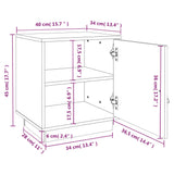 vidaXL Nightstand 40x34x45 cm Solid Pine Wood