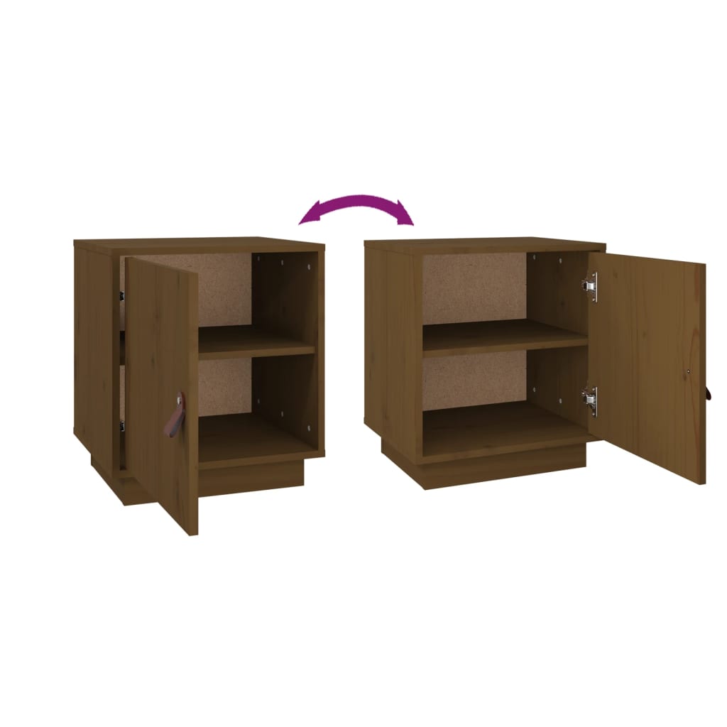 vidaXL Nightstand 40x34x45 cm Solid Pine Wood