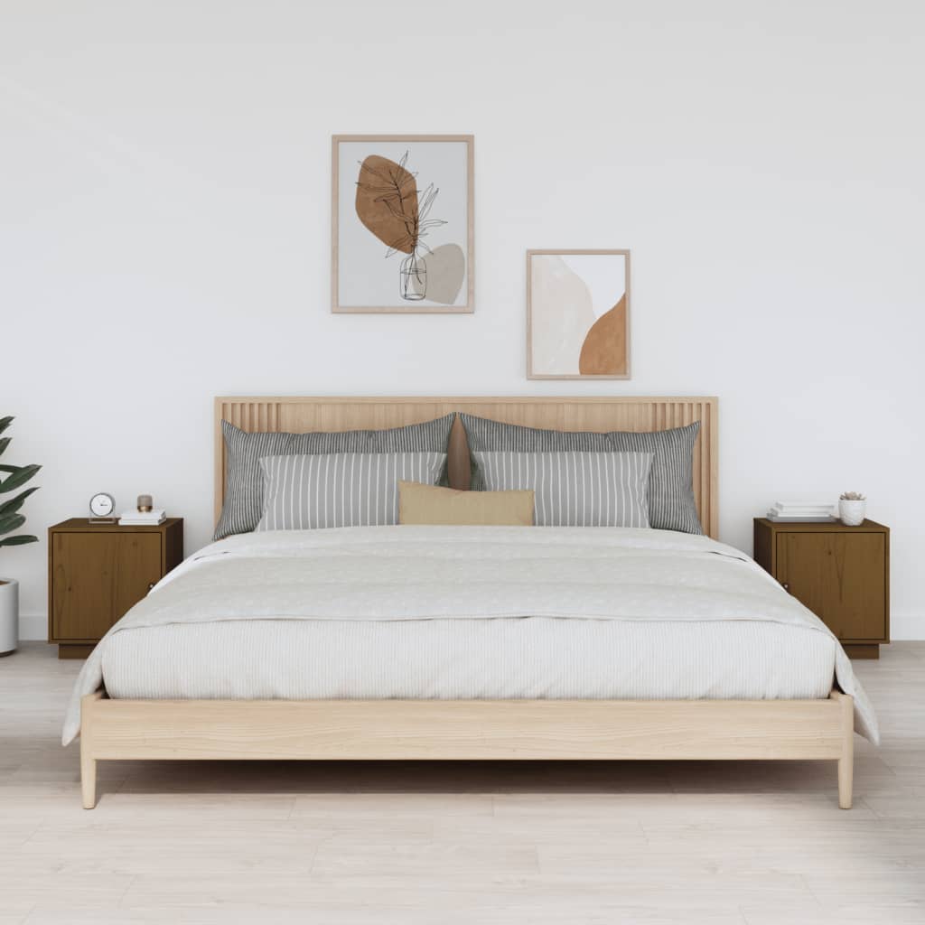 vidaXL Nightstand 40x34x45 cm Solid Pine Wood