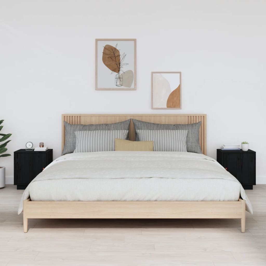 vidaXL Nightstand 40x34x45 cm Solid Pine Wood