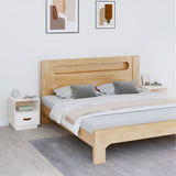 vidaXL Nachtkastje 40x34x45 cm massief grenenhout wit