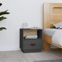 vidaXL Nachtkastje 40x34x45 cm massief grenenhout wit