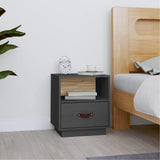 vidaXL Nachtkastje 40x34x45 cm massief grenenhout wit