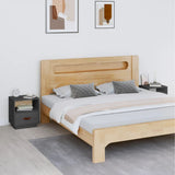vidaXL Nachtkastje 40x34x45 cm massief grenenhout wit
