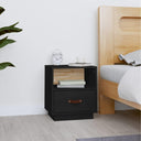 vidaXL Nachtkastje 40x34x45 cm massief grenenhout wit