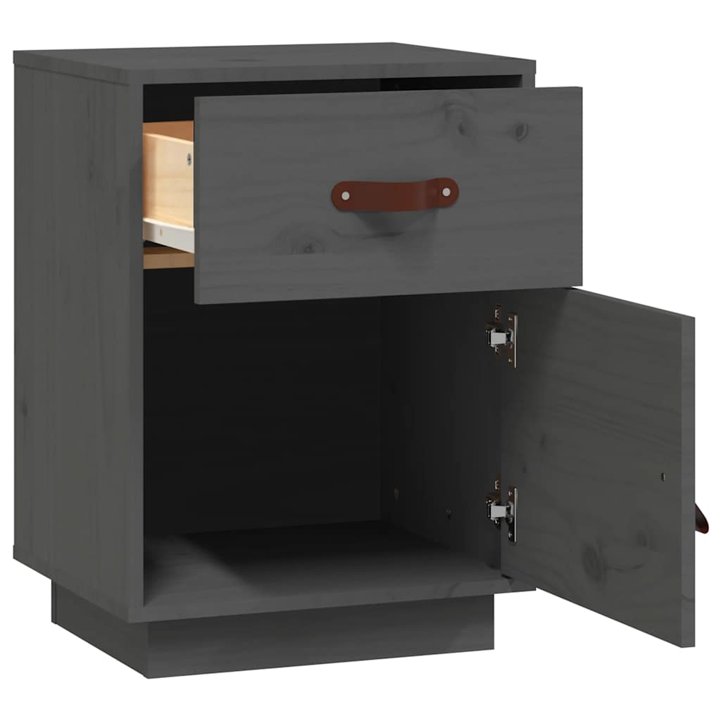 vidaXL Nightstand 40x34x55 cm solid pine wood