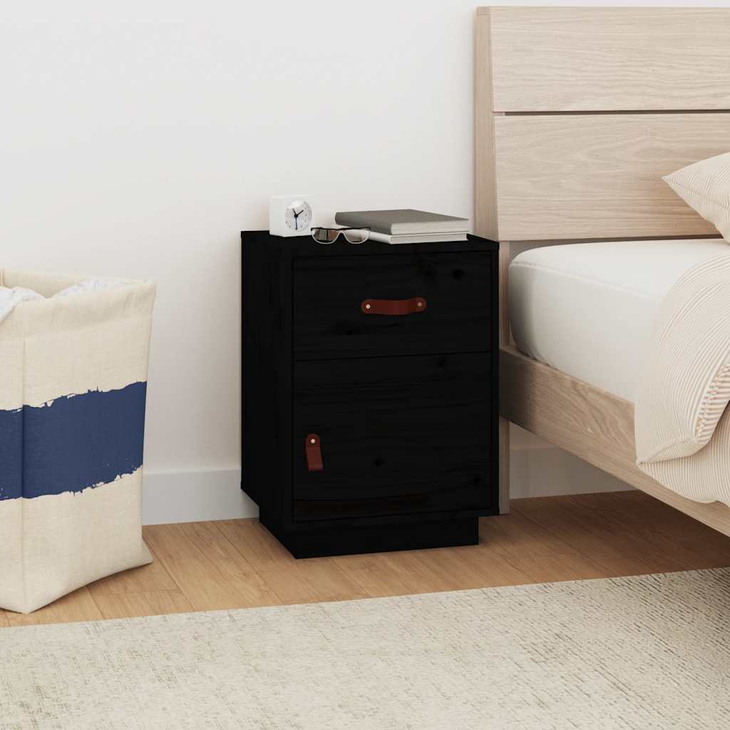 vidaXL Nightstand 40x34x55 cm solid pine wood