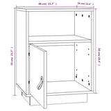 vidaXL Nachtkastje 40x34x55 cm massief grenenhout
