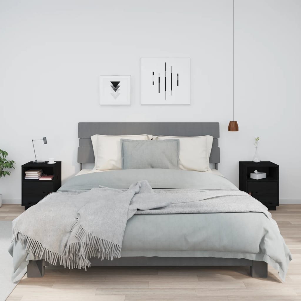 vidaXL Nachtkastje 40x34x55 cm massief grenenhout