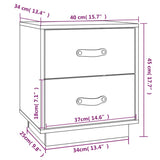  vidaXL Nachtkastjes 2 st 40x34x45 cm massief grenenhout
