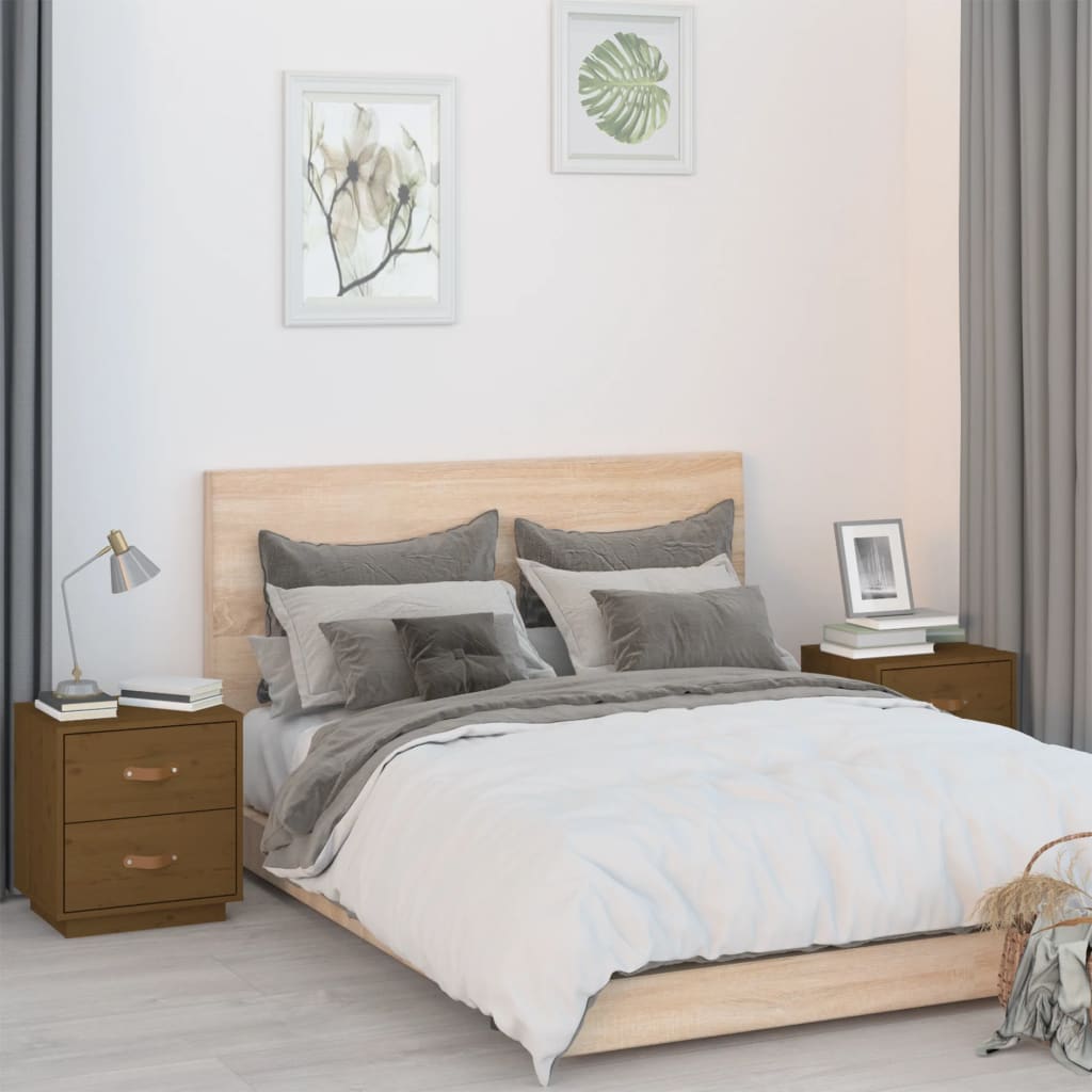 vidaXL Nachtkastjes 2 st 40x34x45 cm massief grenenhout