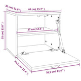 vidaXL Wandkast 40x30x35 cm massief grenenhout