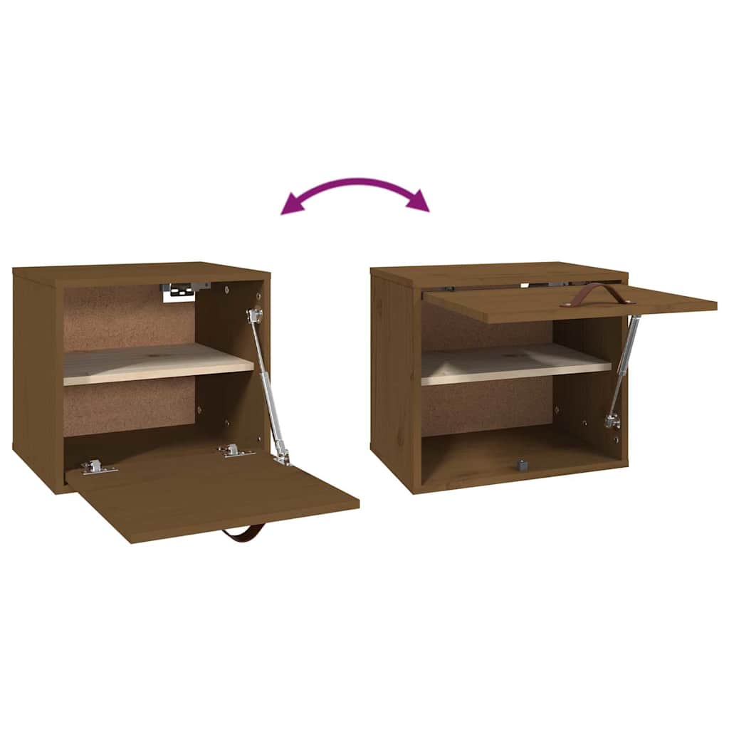 vidaXL Wandkast 40x30x35 cm massief grenenhout