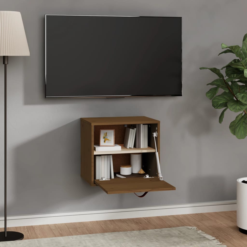 vidaXL Wandkast 40x30x35 cm massief grenenhout