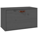 vidaXL Wandkast 60x30x35 cm massief grenenhout grijs