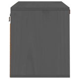 vidaXL Wandkast 60x30x35 cm massief grenenhout grijs