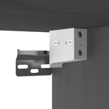 vidaXL Wandkast 60x30x35 cm massief grenenhout grijs