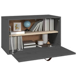 vidaXL Wandkast 60x30x35 cm massief grenenhout grijs