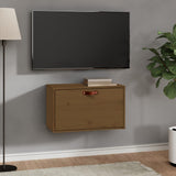 vidaXL Wandkast 60x30x35 cm massief grenenhout grijs
