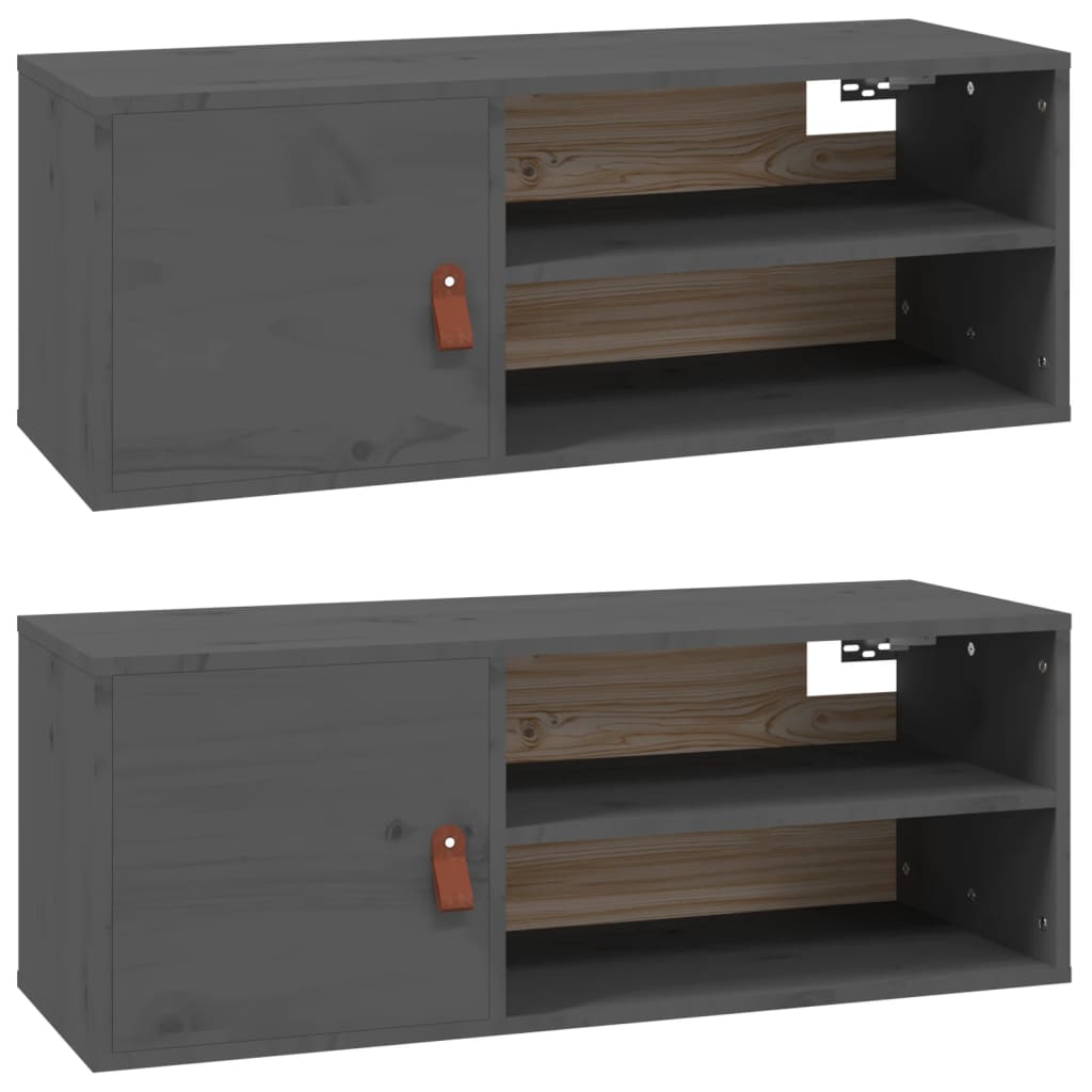 vidaXL Wandkast 80x30x30 cm massief grenenhout