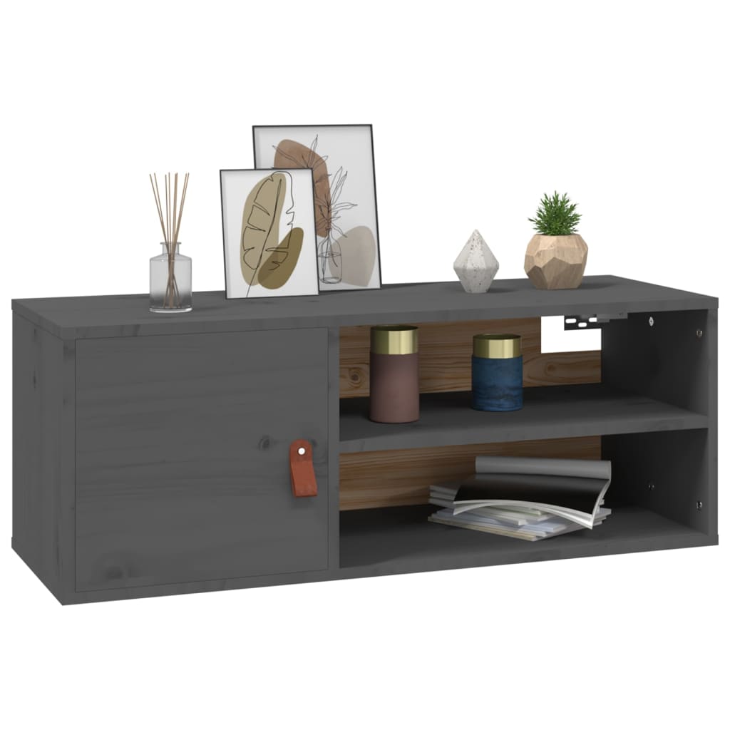 vidaXL Wandkast 80x30x30 cm massief grenenhout