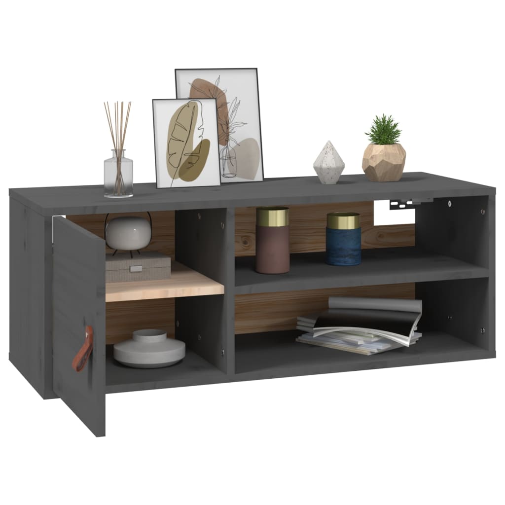 vidaXL Wandkast 80x30x30 cm massief grenenhout