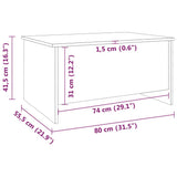 vidaXL Salontafel 102x55,5x52,5 cm bewerkt hout wit