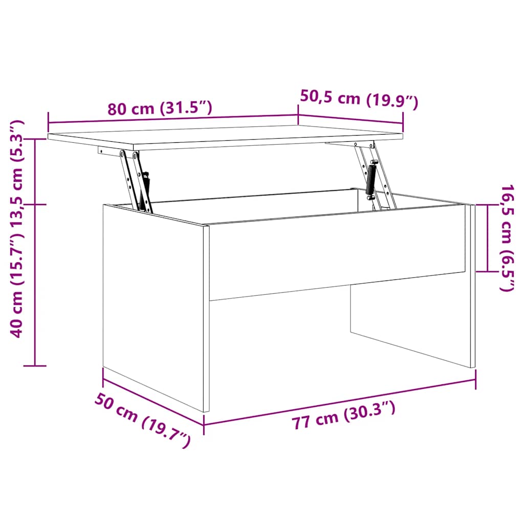 vidaXL Salontafel 102x50,5x52,5 cm bewerkt hout wit