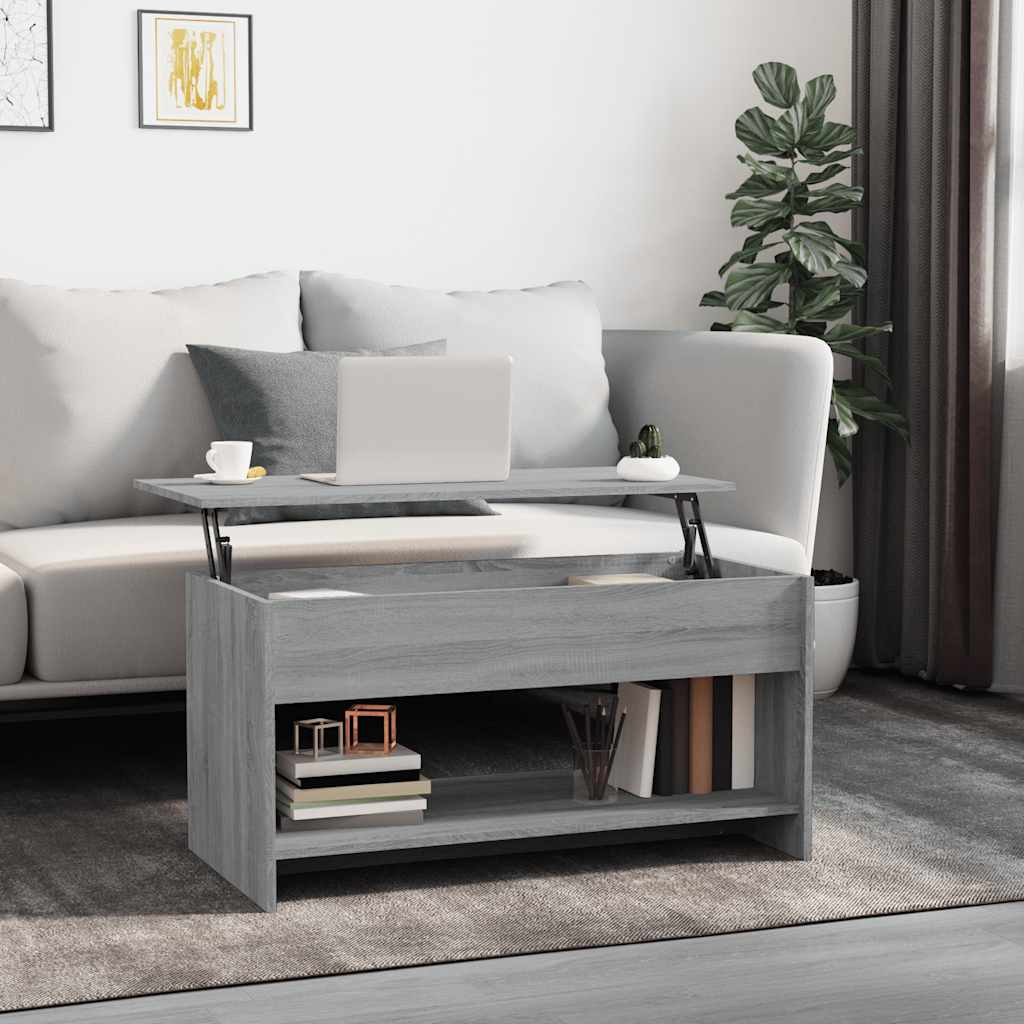 vidaXL Salontafel 102x50x52,5 cm bewerkt hout wit